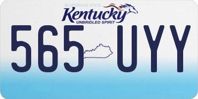 KY license plate 565UYY