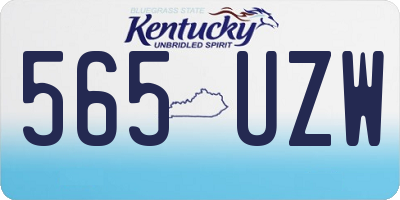 KY license plate 565UZW