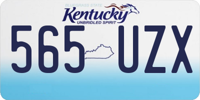 KY license plate 565UZX