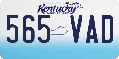 KY license plate 565VAD