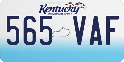 KY license plate 565VAF