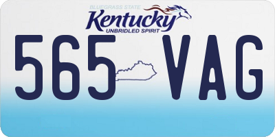 KY license plate 565VAG