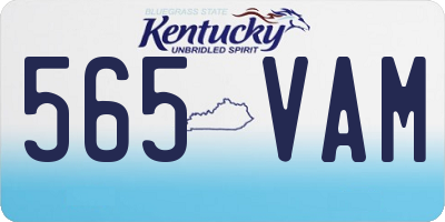 KY license plate 565VAM