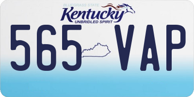 KY license plate 565VAP