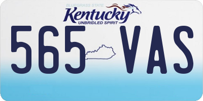 KY license plate 565VAS
