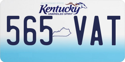 KY license plate 565VAT