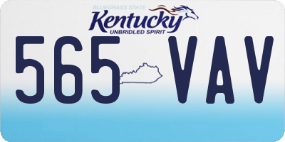 KY license plate 565VAV