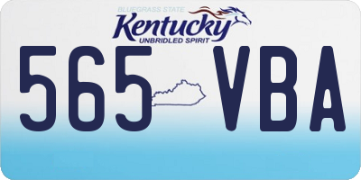 KY license plate 565VBA