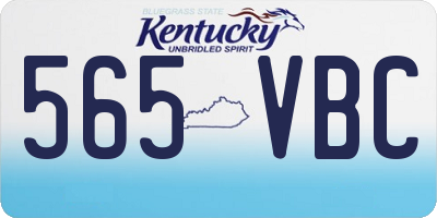 KY license plate 565VBC