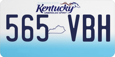 KY license plate 565VBH