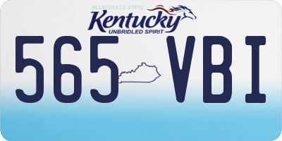 KY license plate 565VBI