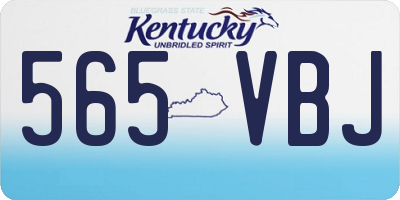 KY license plate 565VBJ