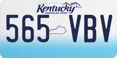 KY license plate 565VBV