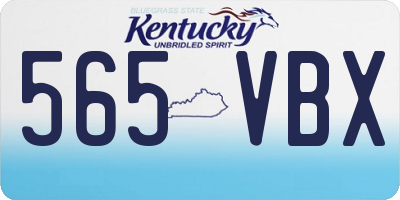 KY license plate 565VBX