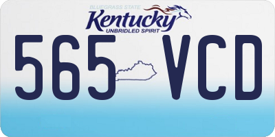 KY license plate 565VCD