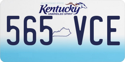 KY license plate 565VCE