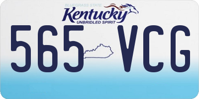 KY license plate 565VCG