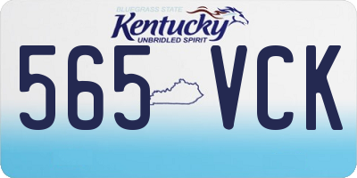 KY license plate 565VCK