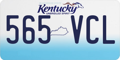 KY license plate 565VCL