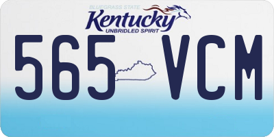 KY license plate 565VCM
