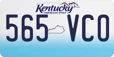 KY license plate 565VCO