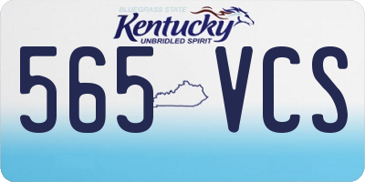 KY license plate 565VCS