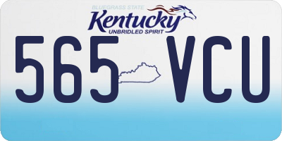 KY license plate 565VCU