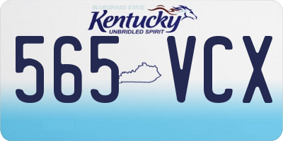 KY license plate 565VCX