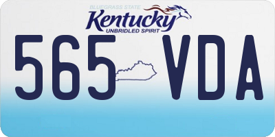 KY license plate 565VDA