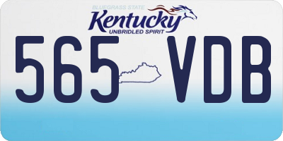 KY license plate 565VDB