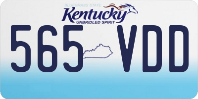 KY license plate 565VDD