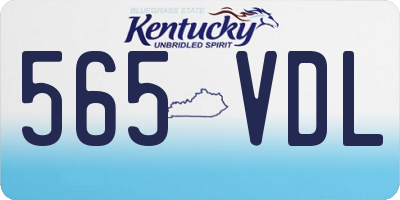 KY license plate 565VDL