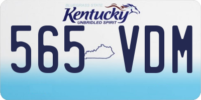 KY license plate 565VDM