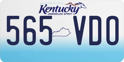 KY license plate 565VDO