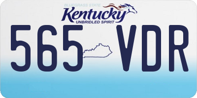KY license plate 565VDR