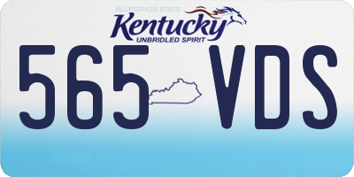 KY license plate 565VDS
