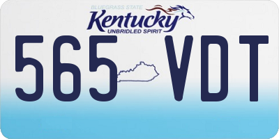 KY license plate 565VDT