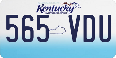 KY license plate 565VDU