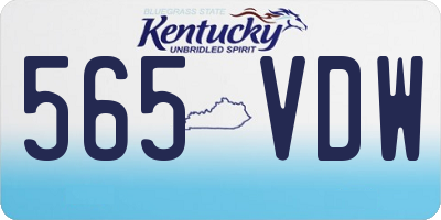 KY license plate 565VDW