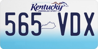 KY license plate 565VDX