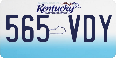 KY license plate 565VDY