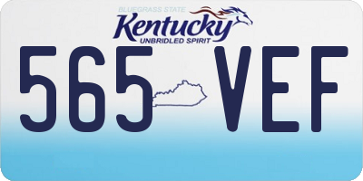 KY license plate 565VEF