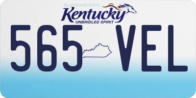 KY license plate 565VEL
