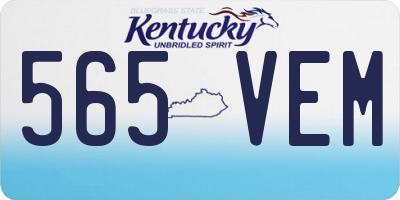 KY license plate 565VEM