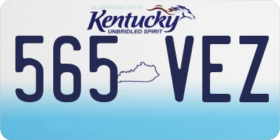 KY license plate 565VEZ