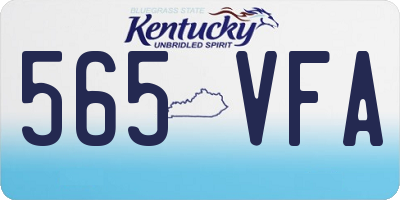 KY license plate 565VFA