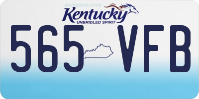 KY license plate 565VFB