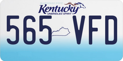KY license plate 565VFD