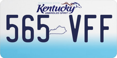 KY license plate 565VFF
