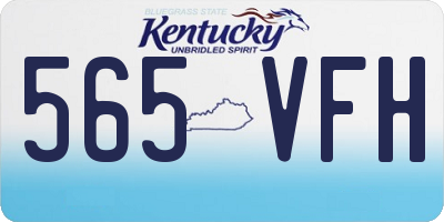 KY license plate 565VFH